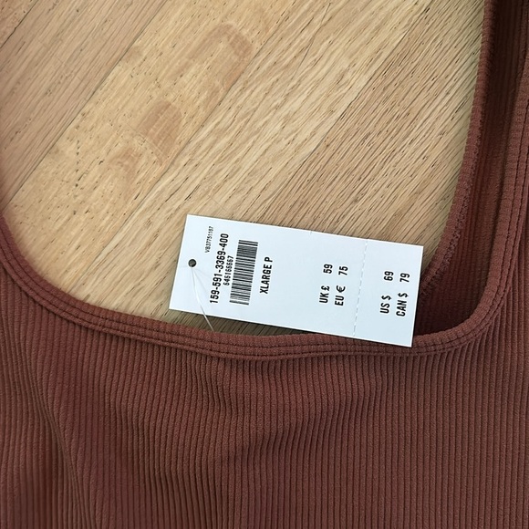NWT Abercrombie & Fitch Sleeveless Brown Bodycon Ribbed Dress XL - Picture 3 of 4
